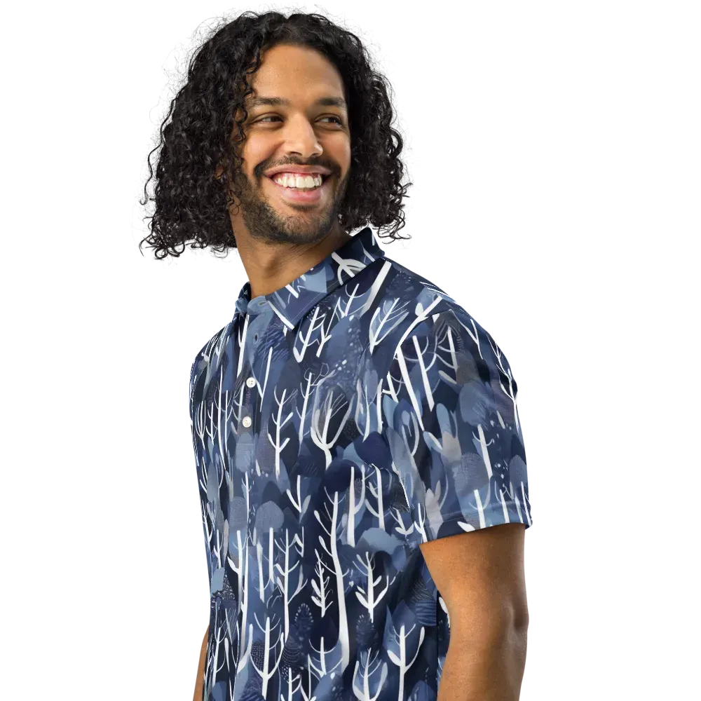 Midnight Grove on Men's Slim Fit Polo Shirt — Left Front