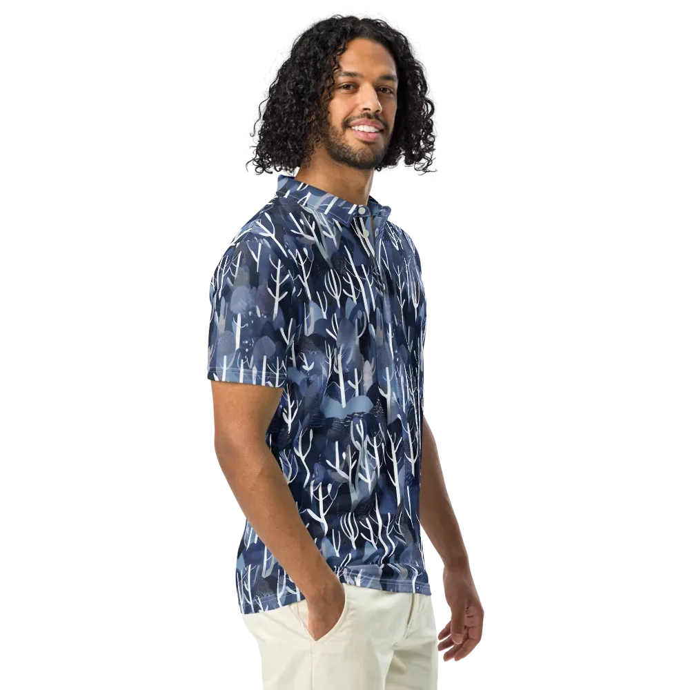 Midnight Grove on Men's Slim Fit Polo Shirt — Right Front