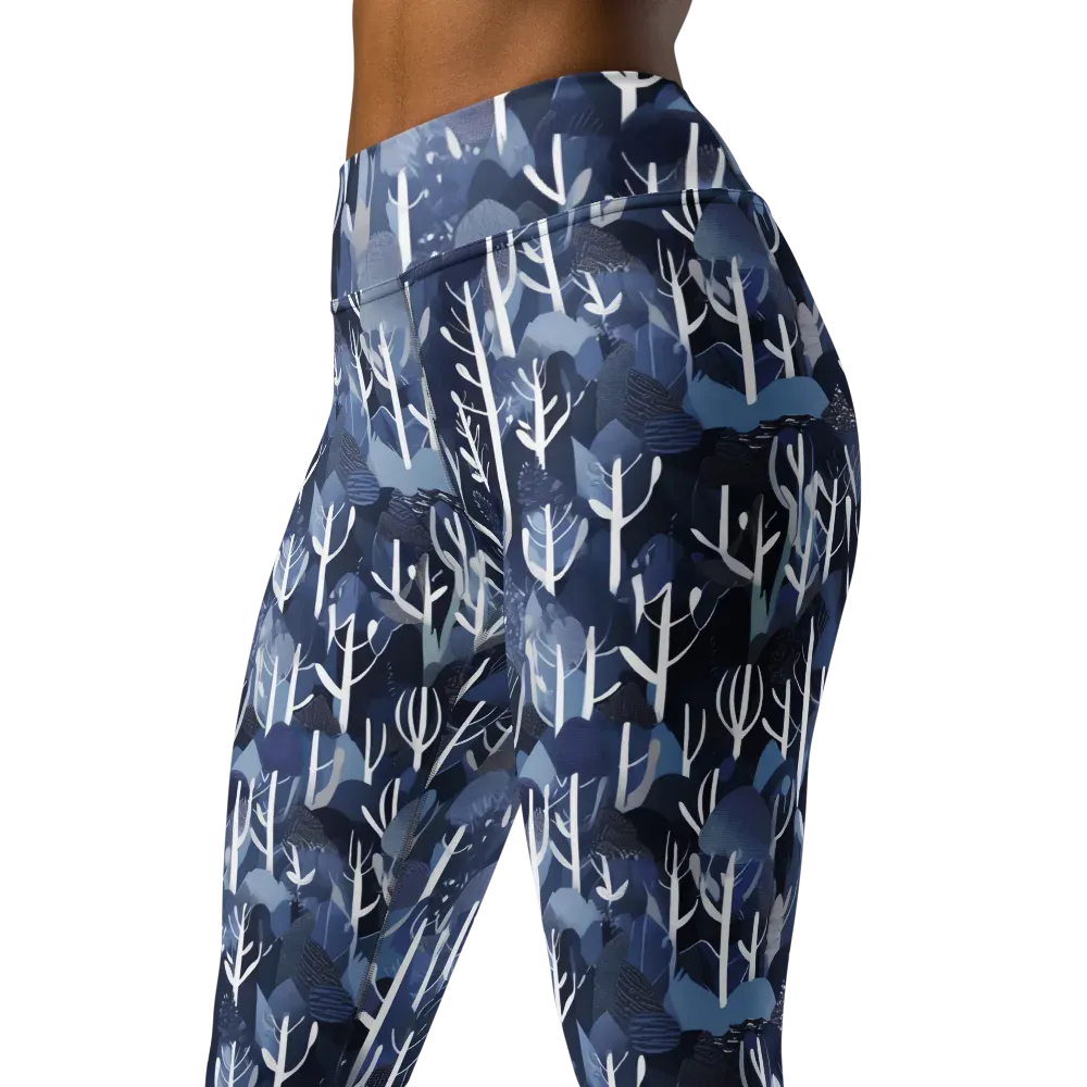 Midnight Grove on Yoga Leggings — Left Front