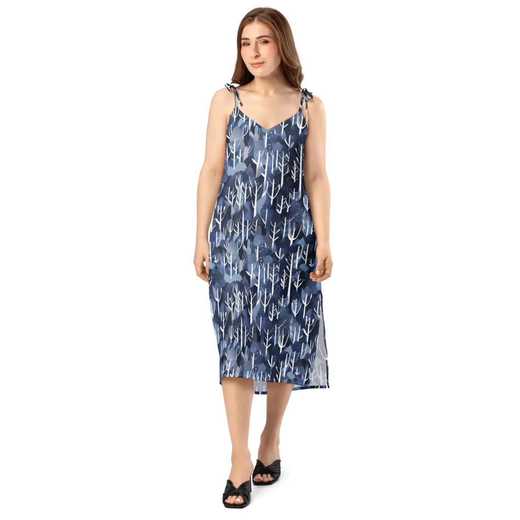 Midnight Grove on Slip Dress — Front