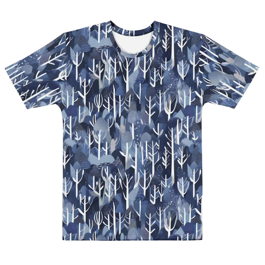 Midnight Grove on Men's Cotton Crew Neck T-Shirt — Front