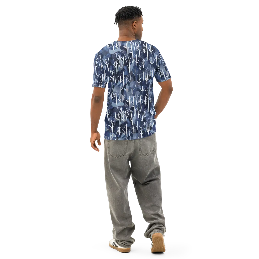 Midnight Grove on Men's Cotton Crew Neck T-Shirt — Back