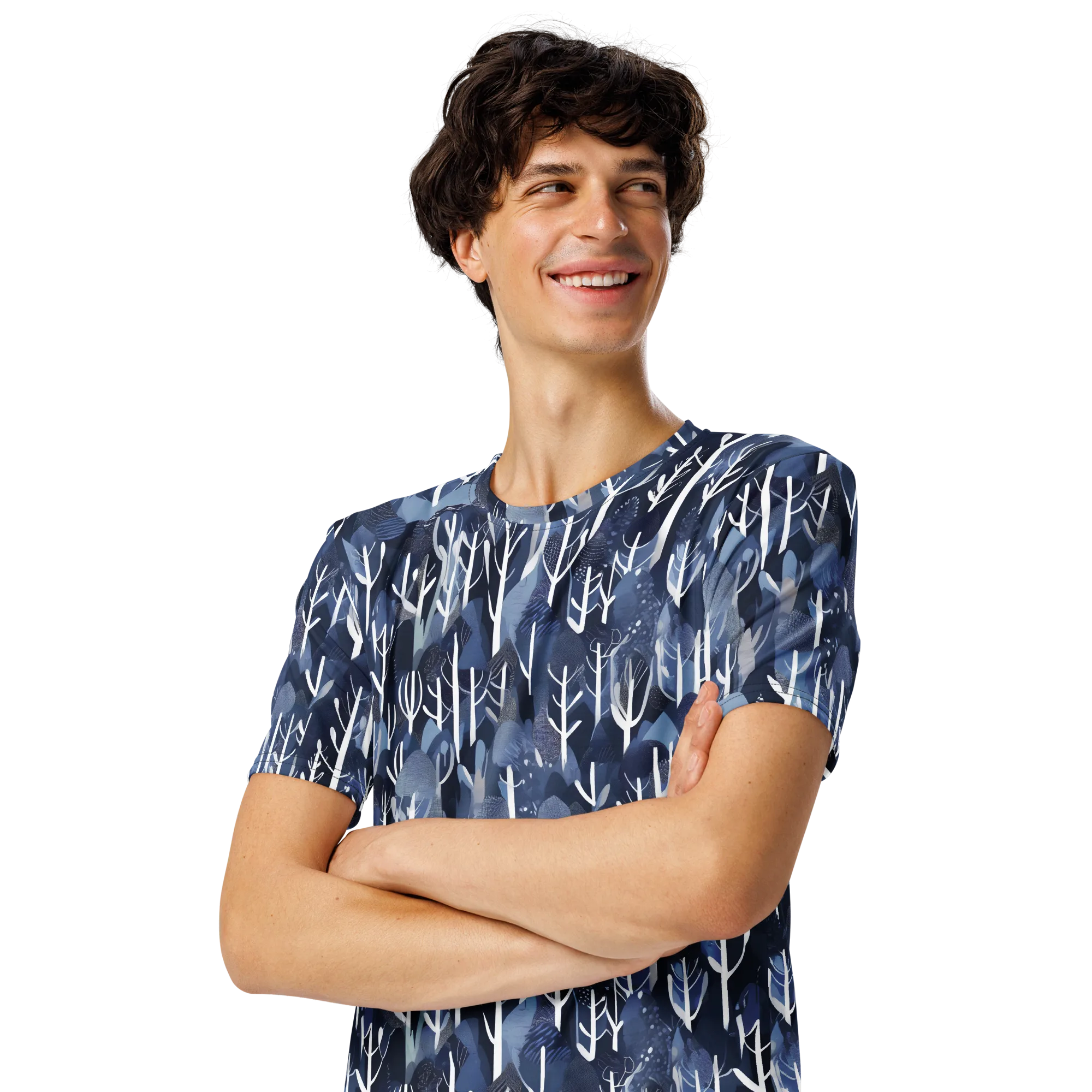 Midnight Grove on Men's Crew Neck T-Shirt — Left Front