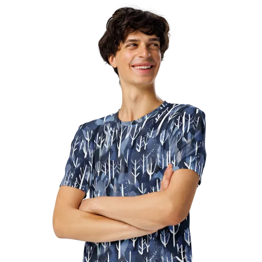 Midnight Grove on a Men's Crew Neck T-Shirt
