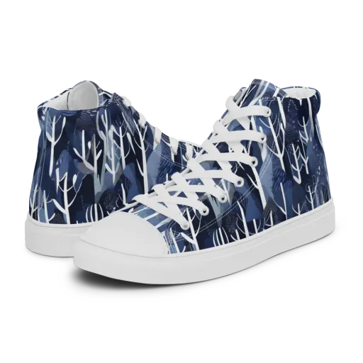 Midnight Grove on a Women's High Top Canvas Shoes