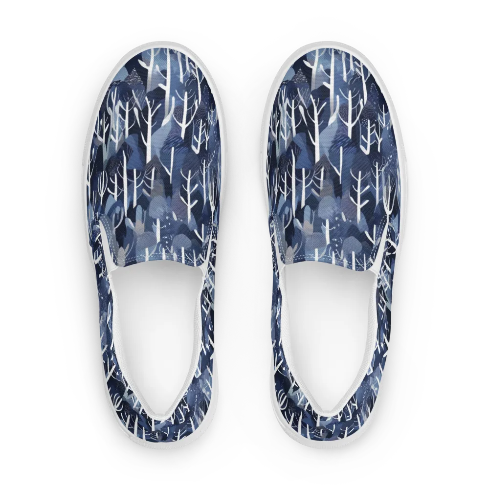 Midnight Grove on Men's Slip-On Canvas Shoes — Front