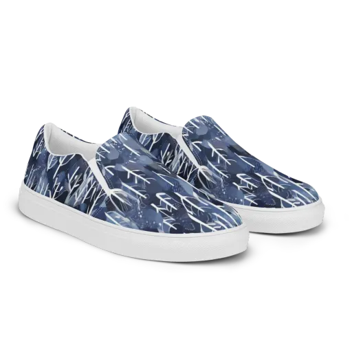 Midnight Grove on a Men's Slip-On Canvas Shoes
