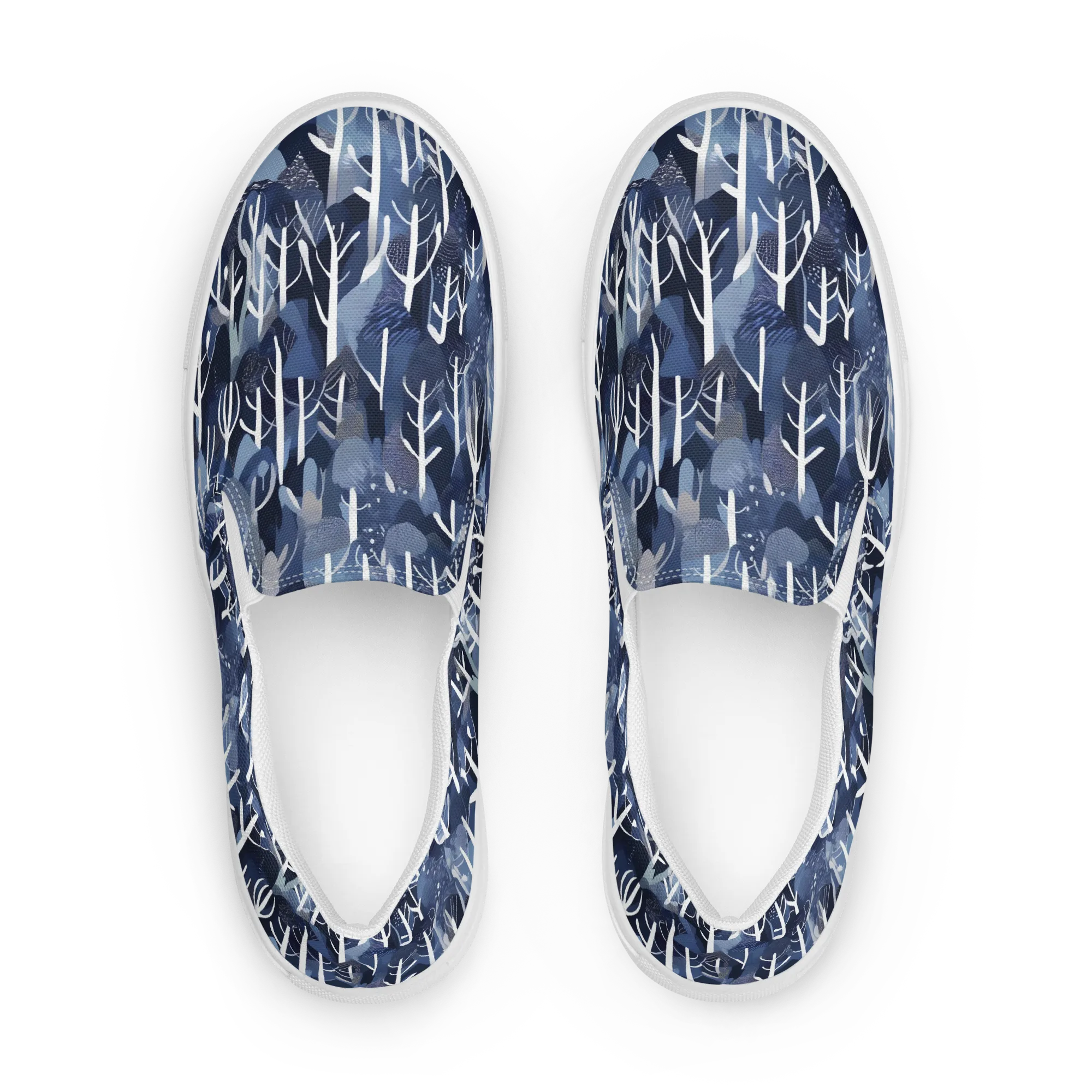 Midnight Grove on Women's Slip-On Canvas Shoes — Front