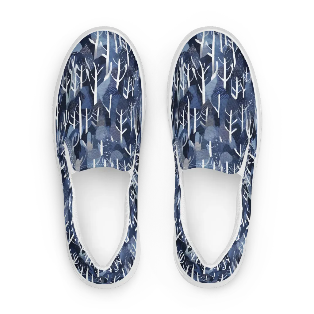 Midnight Grove on Women's Slip-On Canvas Shoes — Front