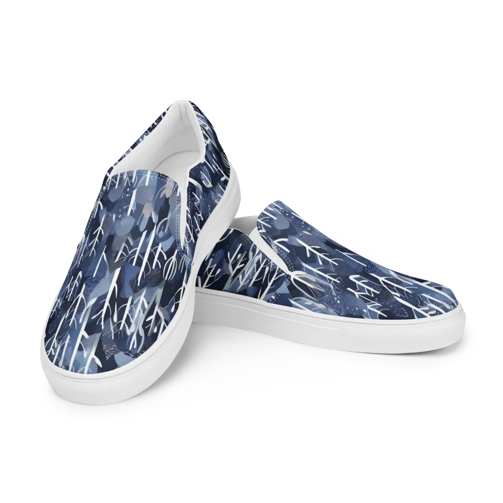 Midnight Grove on Women's Slip-On Canvas Shoes — Left Front