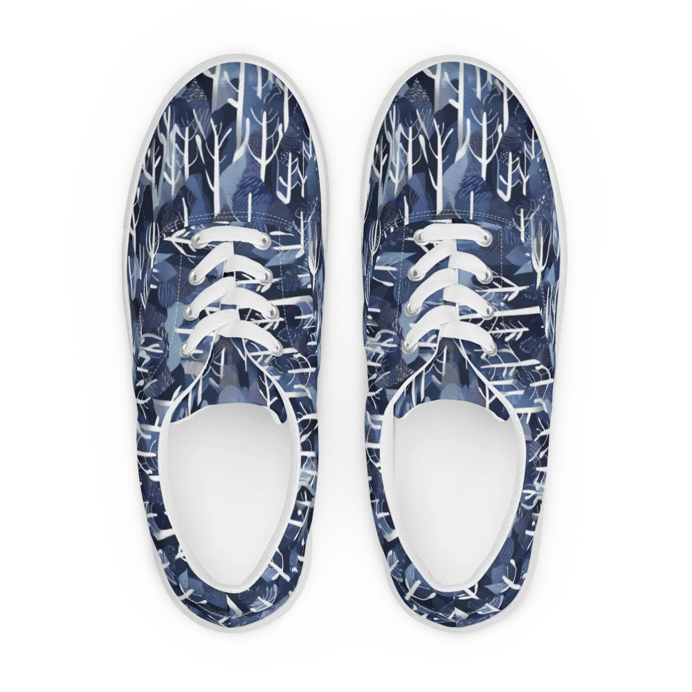Midnight Grove on Men's Lace-Up Canvas Shoes — Front