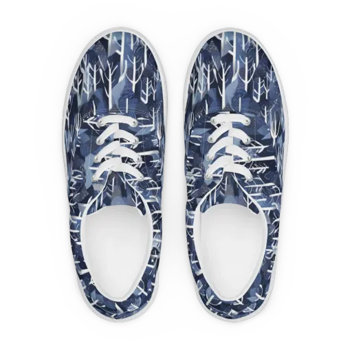 Midnight Grove on a Men's Lace-Up Canvas Shoes