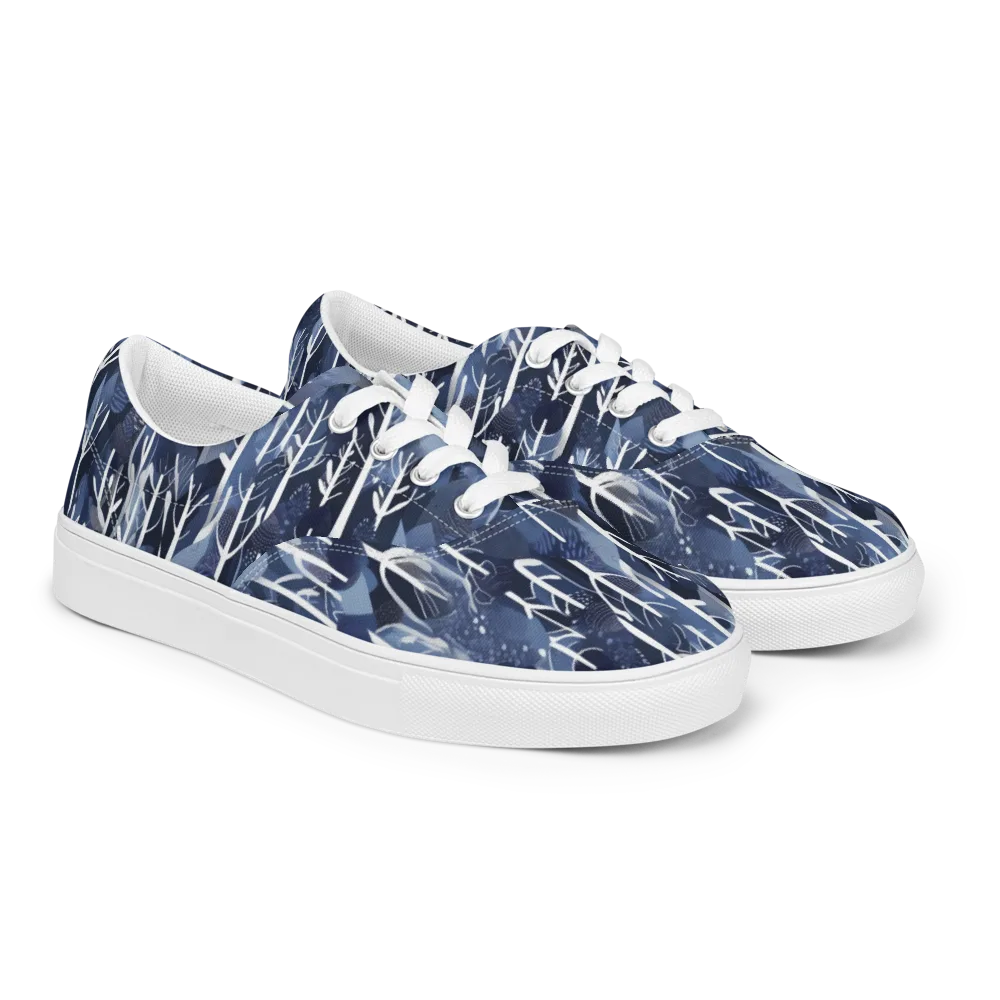Midnight Grove on Men's Lace-Up Canvas Shoes — Right Front