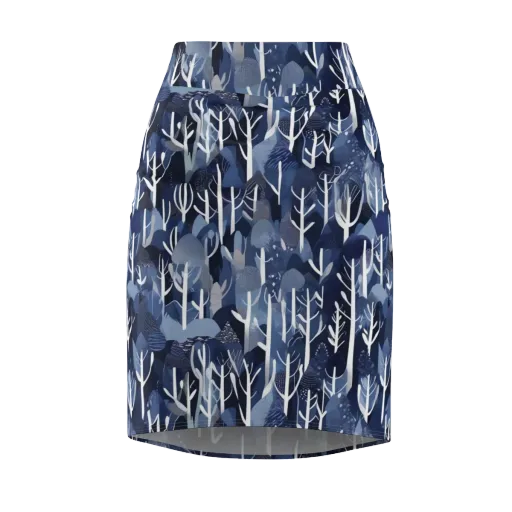 Midnight Grove on a Pencil Skirt