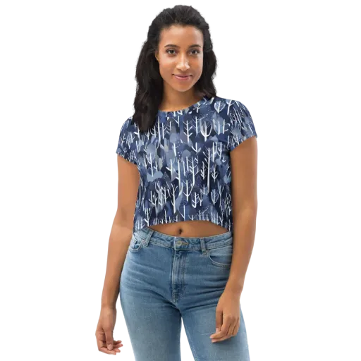 Midnight Grove on a Crop Tee