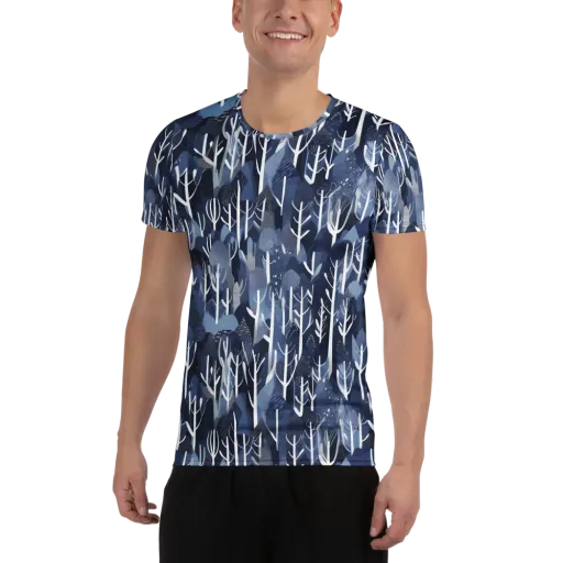 Midnight Grove on a Men's Athletic T-Shirt
