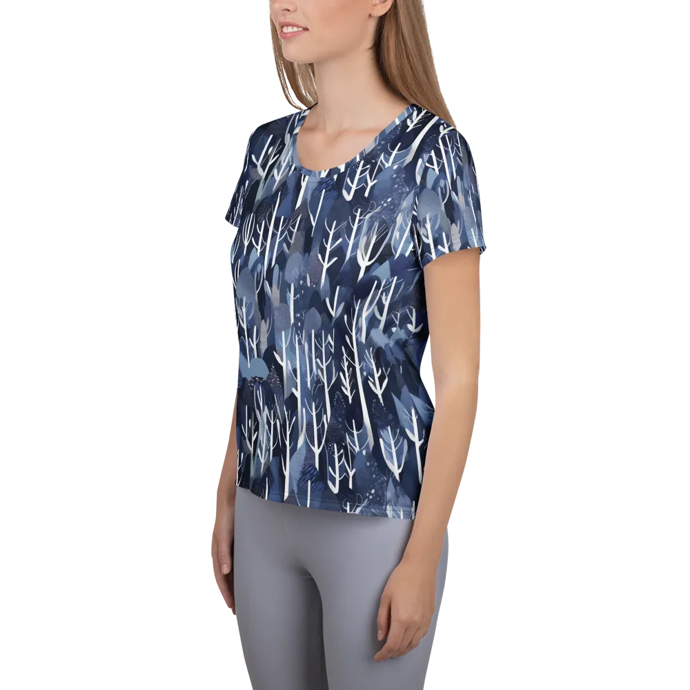 Midnight Grove on Women's Athletic T-Shirt — Left