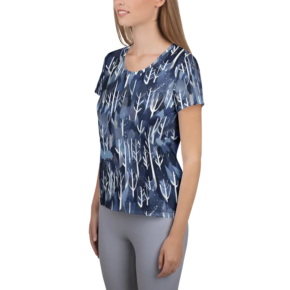 Midnight Grove on Women's Athletic T-Shirt — Left