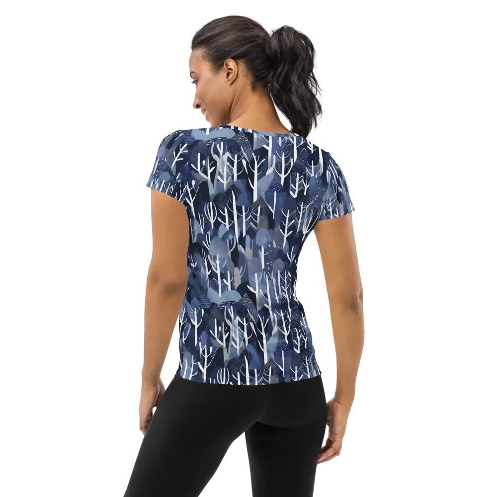 Midnight Grove on Women's Athletic T-Shirt — Back