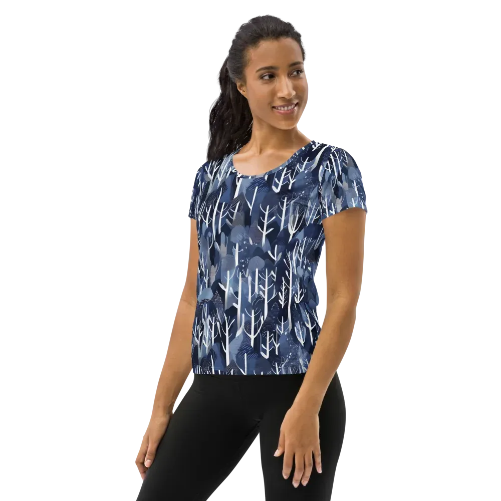 Midnight Grove on Women's Athletic T-Shirt — Left