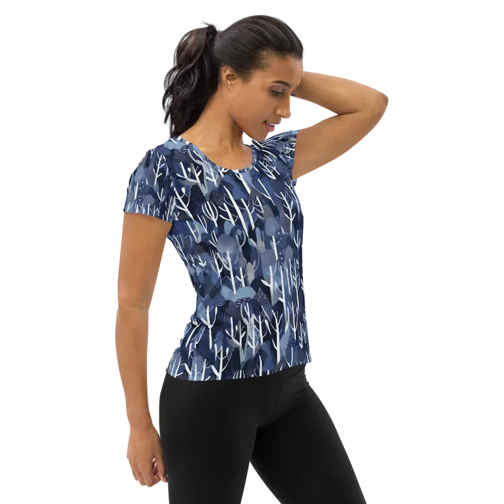 Midnight Grove on Women's Athletic T-Shirt — Right