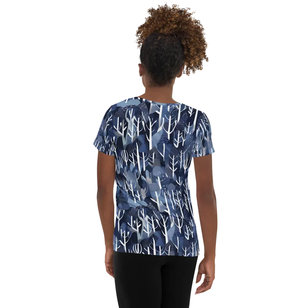 Midnight Grove on Women's Athletic T-Shirt — Back