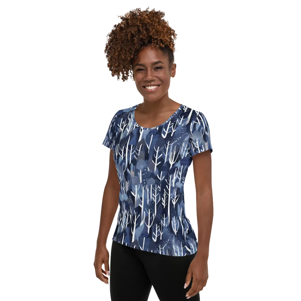 Midnight Grove on Women's Athletic T-Shirt — Left