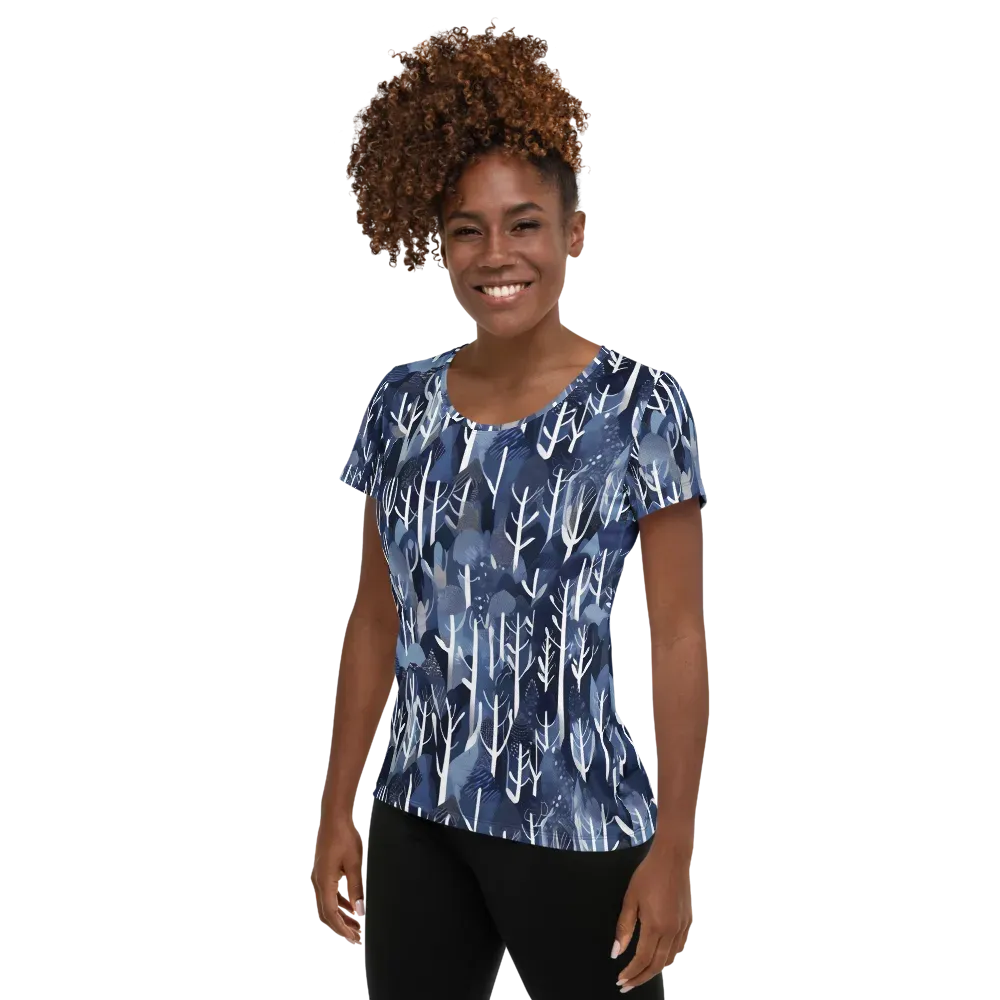 Midnight Grove on Women's Athletic T-Shirt — Left