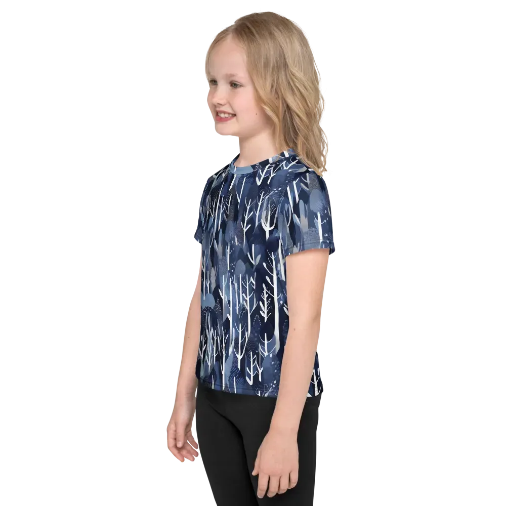 Midnight Grove on Kids Crew Neck T-Shirt — Left