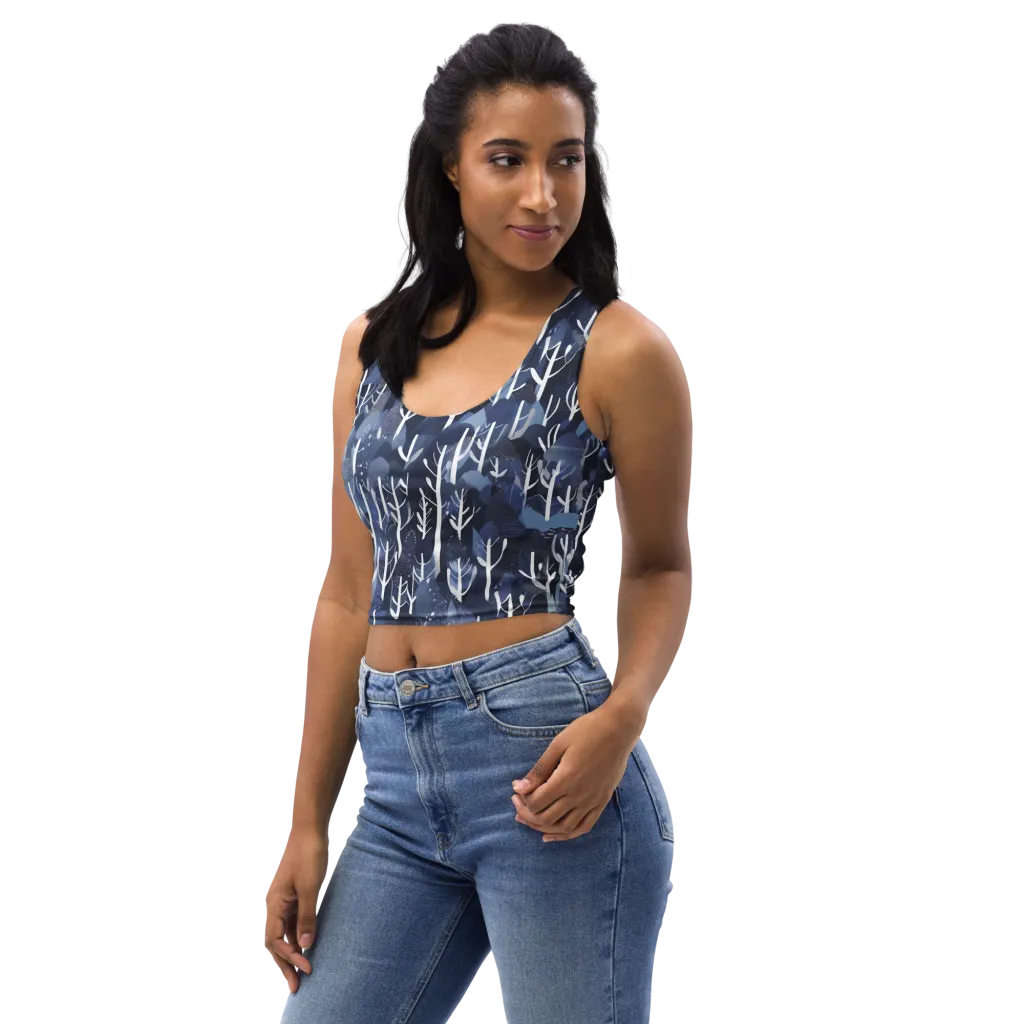 Midnight Grove on Crop Top — Left Front