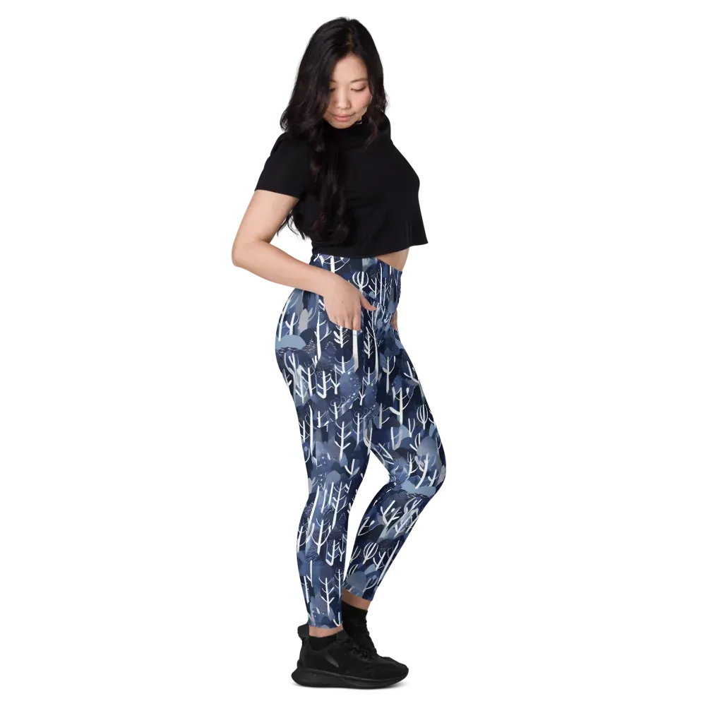 Midnight Grove on Leggings with Pockets — Right