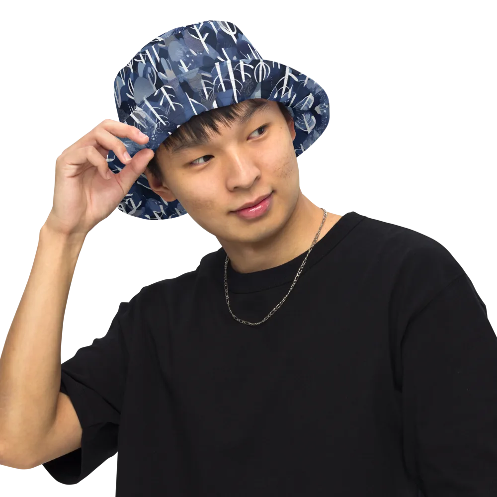 Midnight Grove on Reversible Bucket Hat — Front Inside