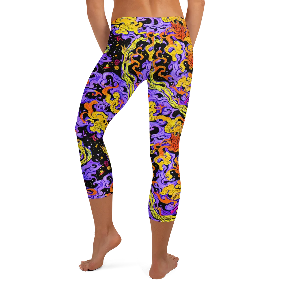 Bosschaert Swirl on Capri Leggings — Back