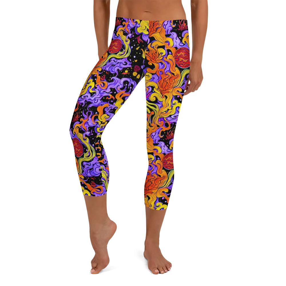 Bosschaert Swirl on Capri Leggings — Front
