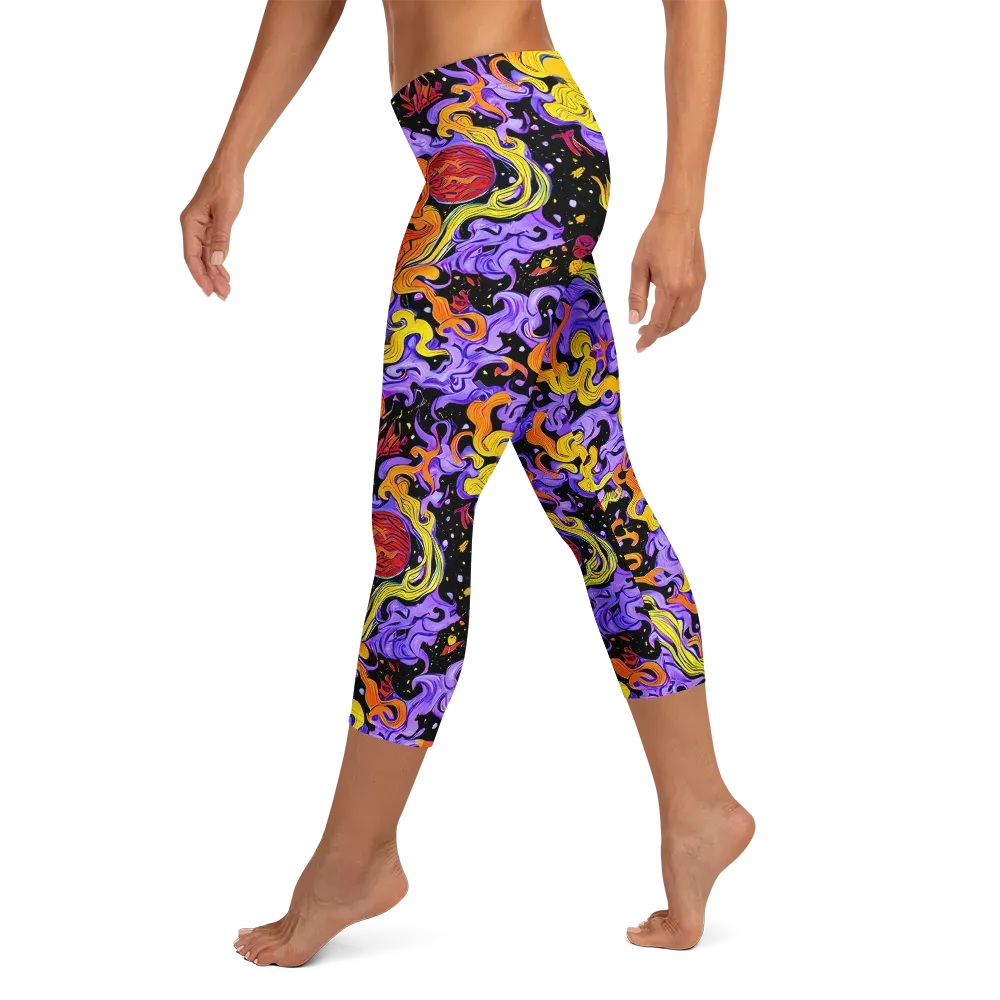 Bosschaert Swirl on Capri Leggings — Left