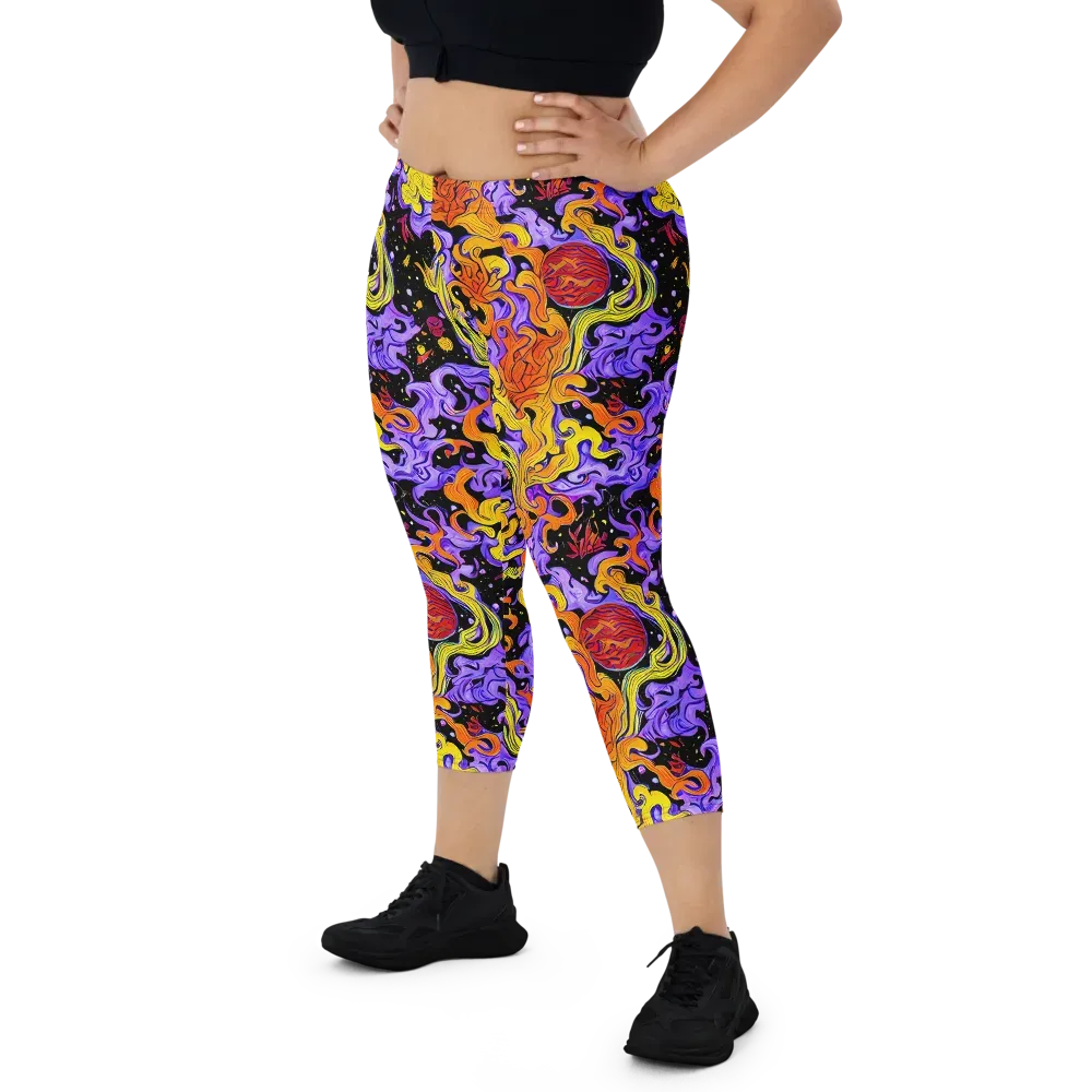 Bosschaert Swirl on Capri Leggings — Front