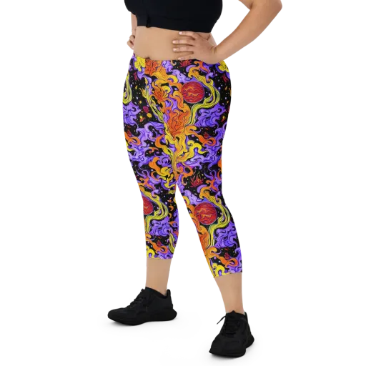 Bosschaert Swirl on a Capri Leggings