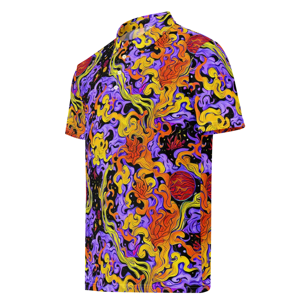 Bosschaert Swirl on Men's Slim Fit Polo Shirt — Left Front