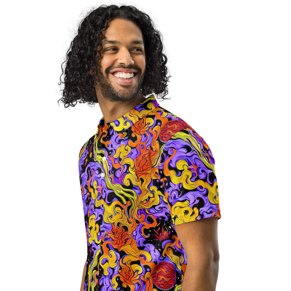 Bosschaert Swirl on Men's Slim Fit Polo Shirt — Left Front
