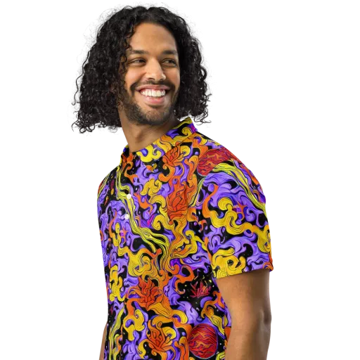 Bosschaert Swirl on a Men's Slim Fit Polo Shirt