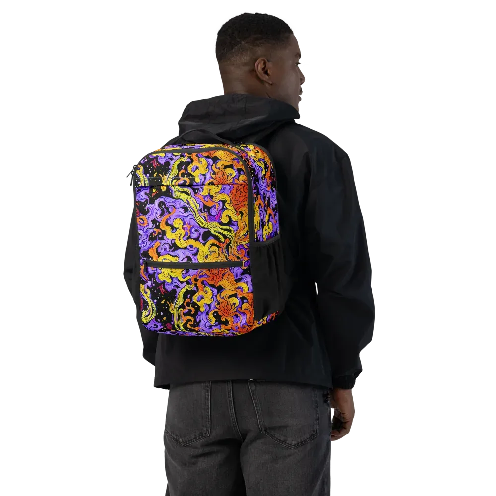 Bosschaert Swirl on Utility Backpack — Back