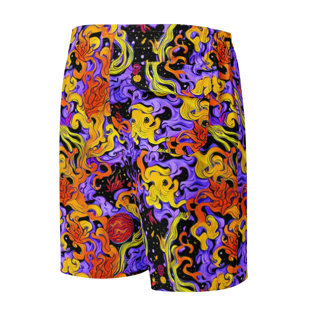 Bosschaert Swirl on Men's Board Shorts — Back