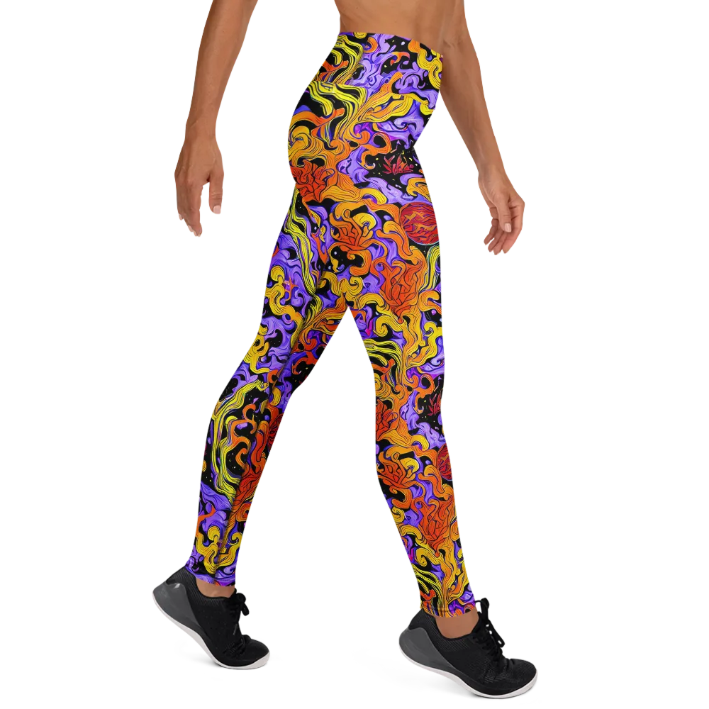 Bosschaert Swirl on Yoga Leggings — Right