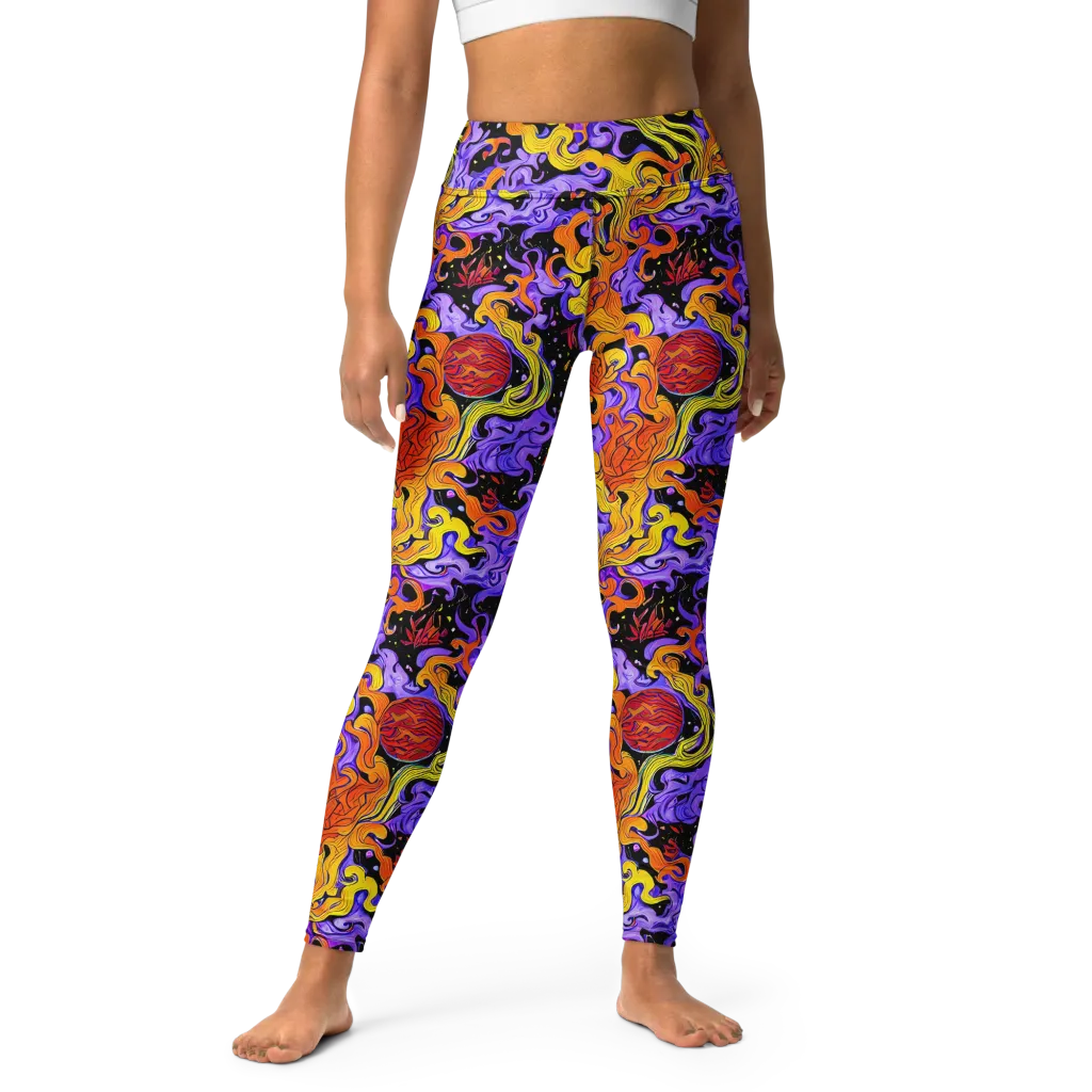 Bosschaert Swirl on Yoga Leggings — Front