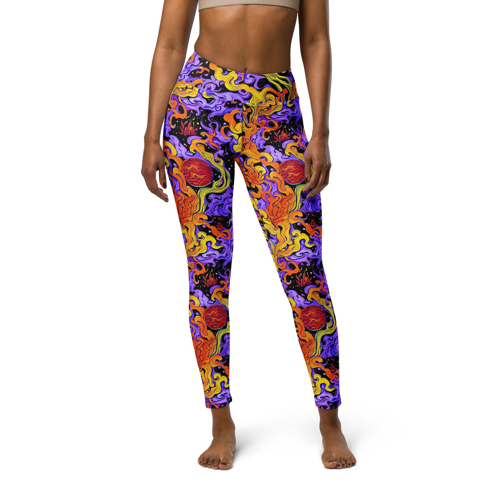 Bosschaert Swirl on Yoga Leggings — Front