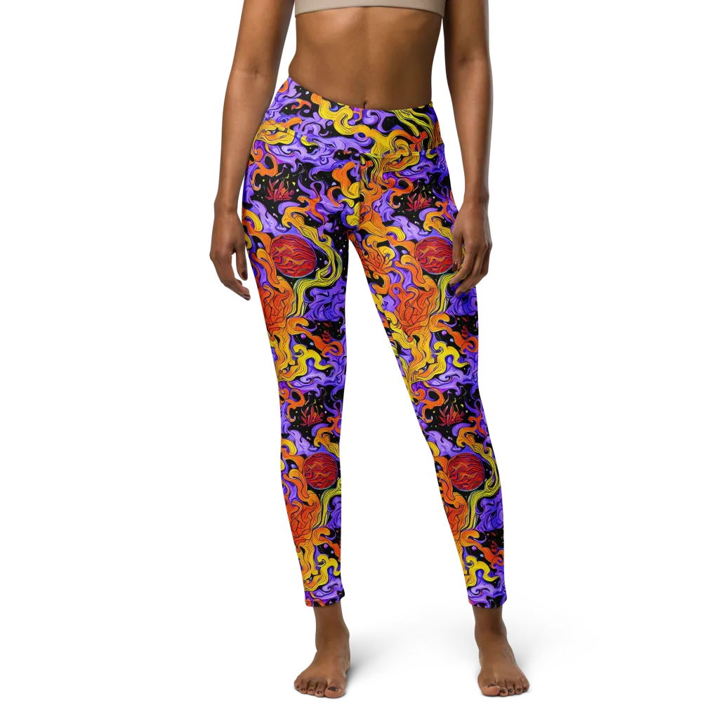 Bosschaert Swirl on Yoga Leggings — Front
