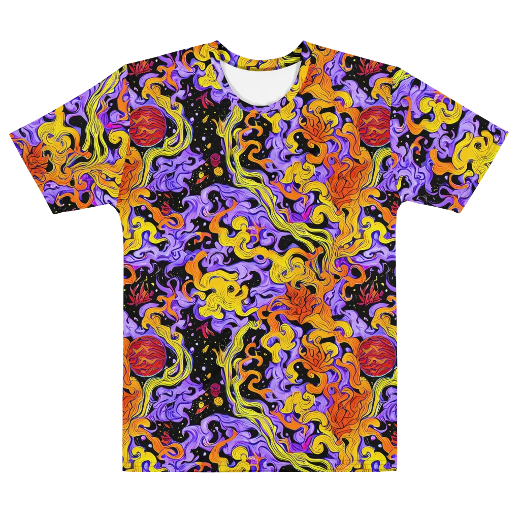 Bosschaert Swirl on Men's Cotton Crew Neck T-Shirt — Front
