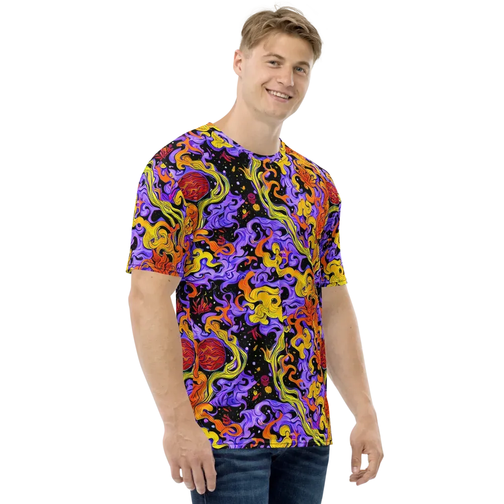 Bosschaert Swirl on Men's Crew Neck T-Shirt — Right