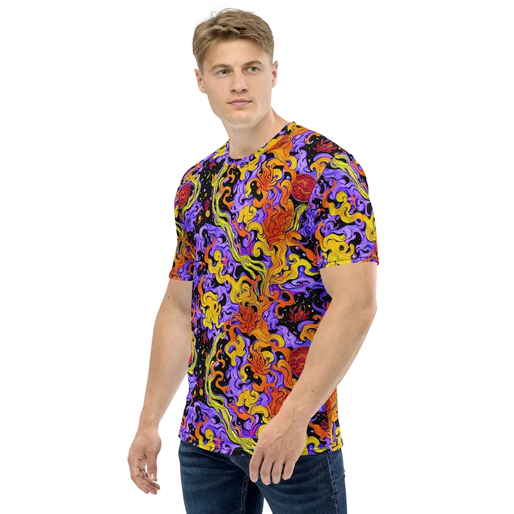 Bosschaert Swirl on Men's Crew Neck T-Shirt — Left