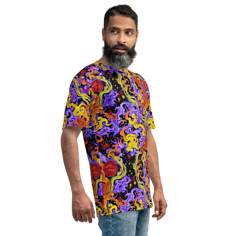Bosschaert Swirl on Men's Crew Neck T-Shirt — Right